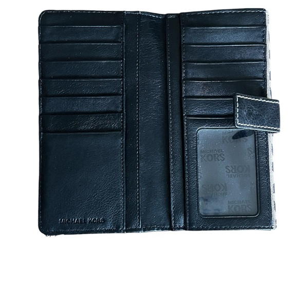 Michael Kors Signature Classic Monogram MK Tote Purse Black w/Matching Wallet - Picture 9 of 9